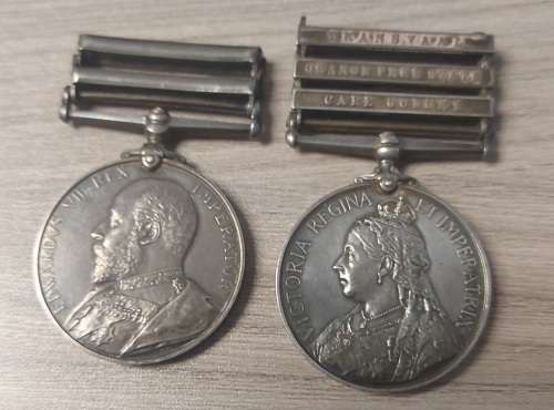 QSA AND KSA WITH CLASPS FOR 13141 SEJT C.T LE FOUR A.S.C + SONS OF ENGLAND MEDAL