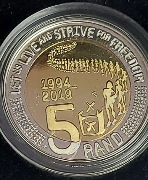 2019 Celebrating SA 25 Years Constitution Democracy 8 piece Coin Set with 1 OZ sterling silver R50