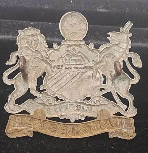 MANCHESTER REGIMENT CAP BADGES (1898-1926) & BRITISH COMMON WEALTH BADGE ( 1902-1936 )