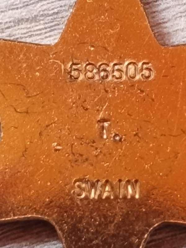 SET OF 4 X WW2 MEDALS FOR T. SWAIN (586505)