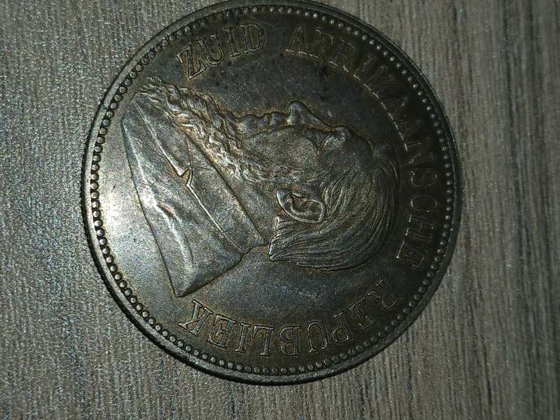1 X 1892 SOUTH AFRICAN SINGLE SHAFT 5 SHILLING
