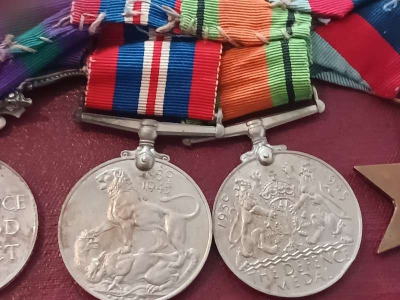 4 X WW2 MEDALS : T/5665806 WO.O CL.1 L.A.DAGGER