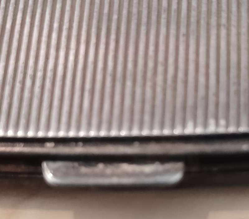 VINTAGE SILVER METAL POWDER CASE WITH MIRROR AND POWDER