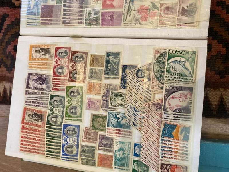 San Marino, Gibraltar and Monaco Stamps in stockbook