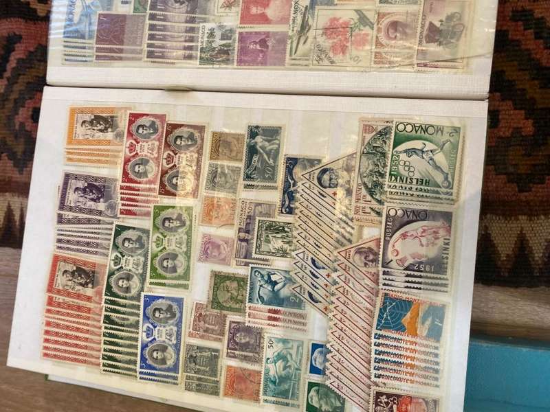 San Marino, Gibraltar and Monaco Stamps in stockbook