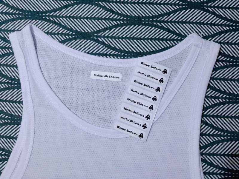Iron on label pack