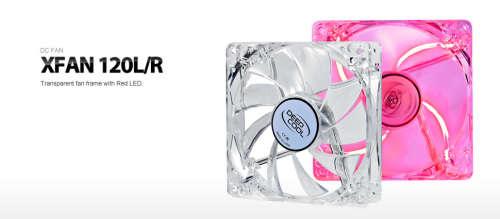 Fan - DeepCool XFan 120L/R Transparent Frame with Red LED 120mm