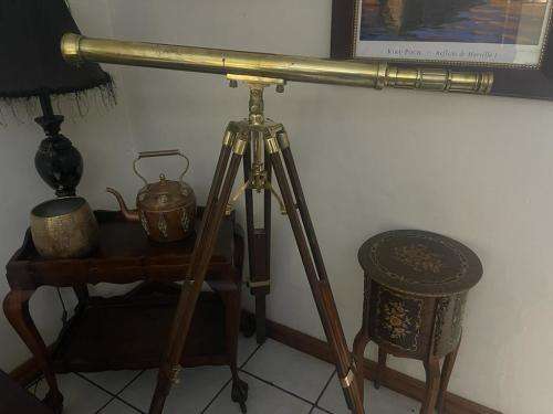 Vintage Brass Telescope on Tripod
