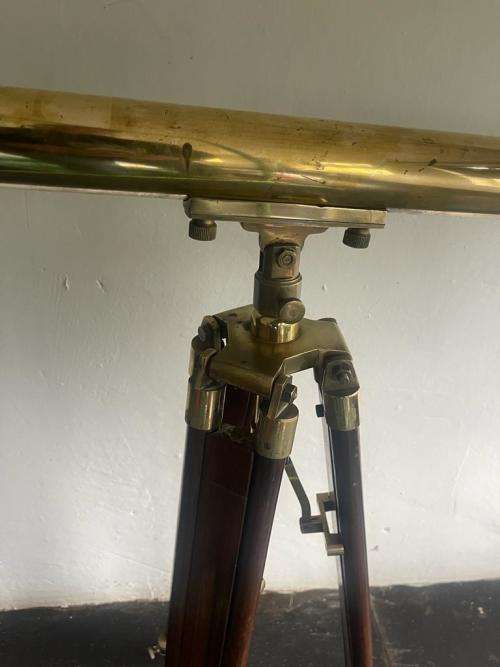 Vintage Brass Telescope on Tripod