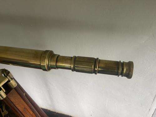 Vintage Brass Telescope on Tripod