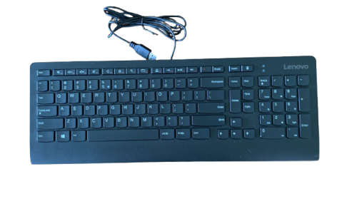 Lenovo SK-8823 slim Wired USB Black Keyboard Keypad