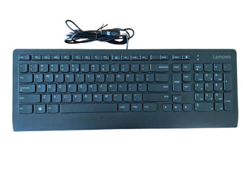 Lenovo SK-8823 slim Wired USB Black Keyboard Keypad