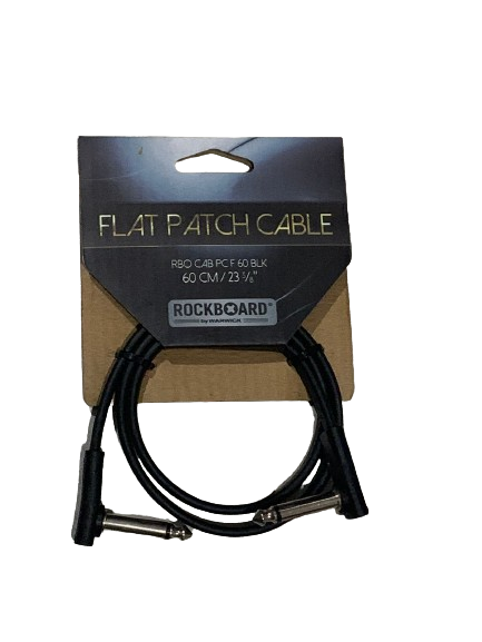 RockBoard PC-F-60 FLAT Patch Cable black, 2x w/right angle - 60 cm