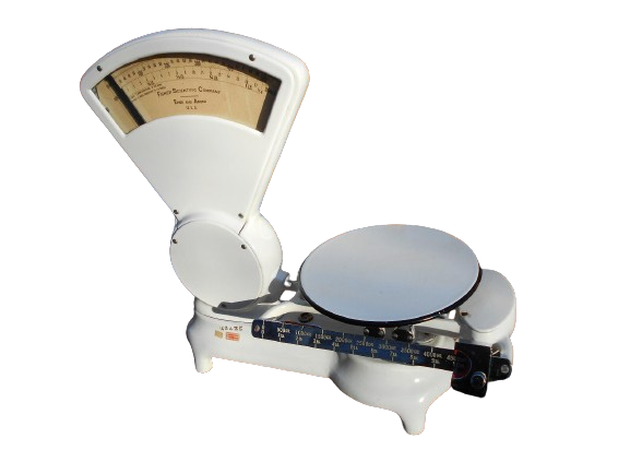 Antique White Porcelain Fisher Scientific Co. / Eimer and Amend UofM Baby Scale?