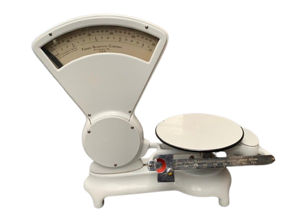 Antique White Porcelain Fisher Scientific Co. / Eimer and Amend UofM Baby Scale?
