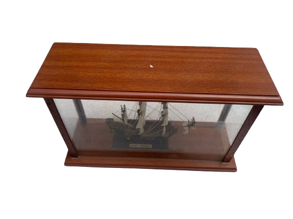 HMS PRINCE Scale Model Ship in Glass