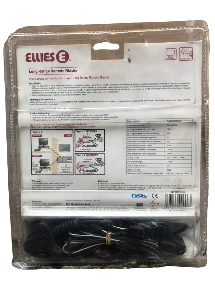 Ellies Long Range Remote Blaster Receiver rxh and TransmitterTXH for DSTV
