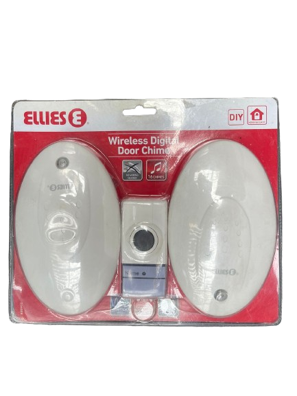 Ellies Wireless Digital Door Chime With 2 x Receivers ***100m Free Air Range***
