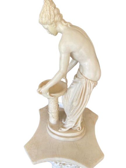 AFTER GAETEANO ROSSI ITALIAN WHITE MARBLE FIGUERAL SCULPTURE OF VENUS OF CAPUA,STAMPED `G.ROSSI,1878