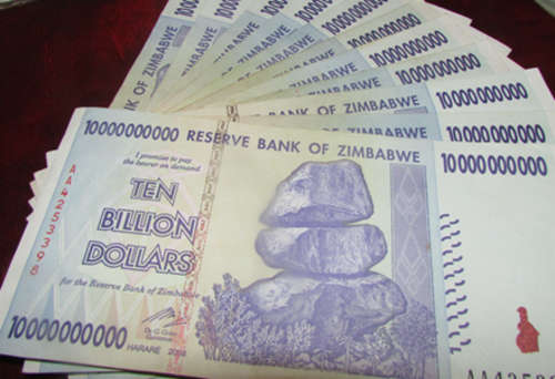 Lot:  10x 10 Billion Zimbabwe Dollars