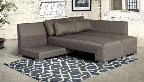 Lounge Suites L Shape Turns Into Bed! Creme