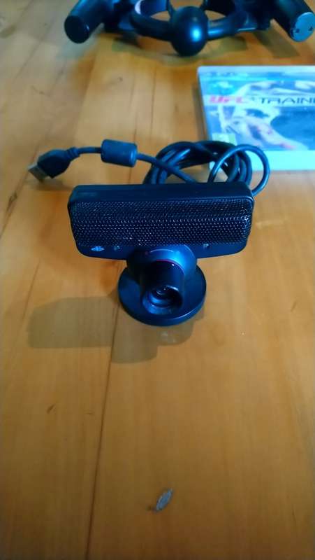 Playstation bundle, Camera, racing wheel and game