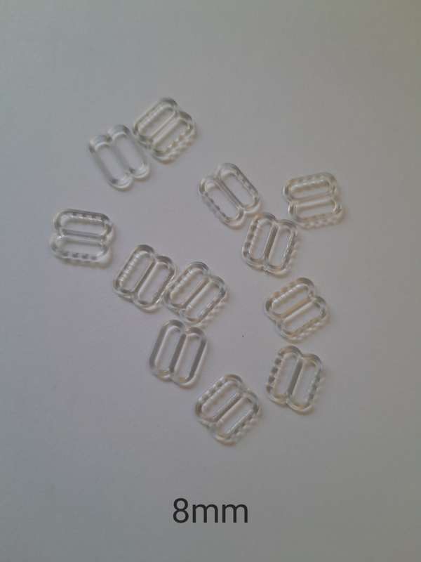 Bra Accessories Setter or Slider 8mm Transparent