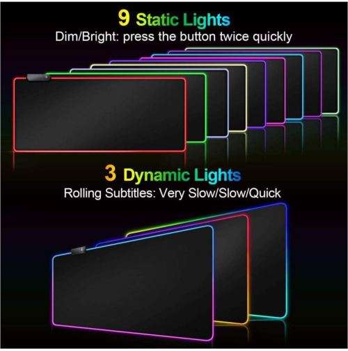 Anti-Slip Illuminated LED RGB Gaming Mousepad
