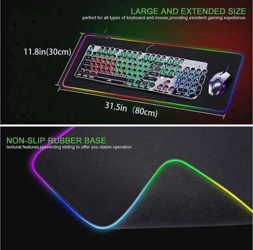 Anti-Slip Illuminated LED RGB Gaming Mousepad