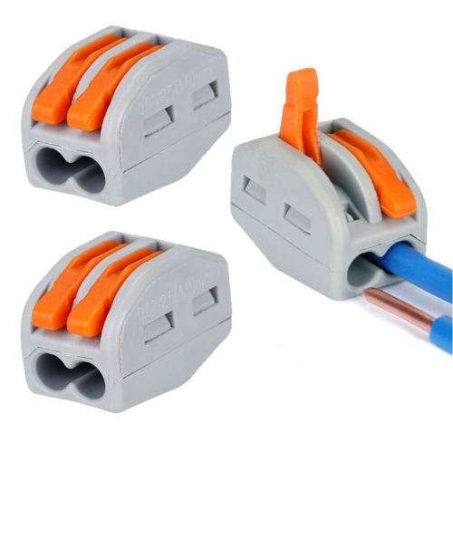 Universal wire Quick Lever Spring Electrical Connectors 2 pin- 10 pieces