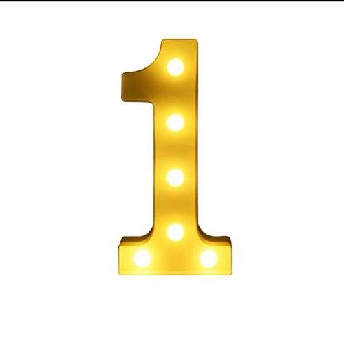 LED Number Tabletop Light /party decor/22cm /1