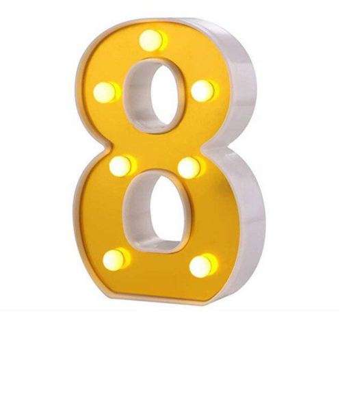 LED Number Tabletop Light /party decor/22cm /8