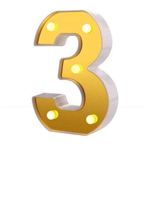 LED Number Tabletop Light /party decor/22cm /3