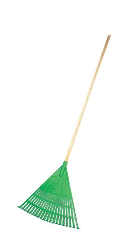 Garden Plastic Leaf RAKE-wooden Handle