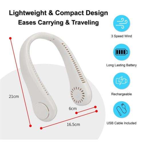 portable Neck fans/white