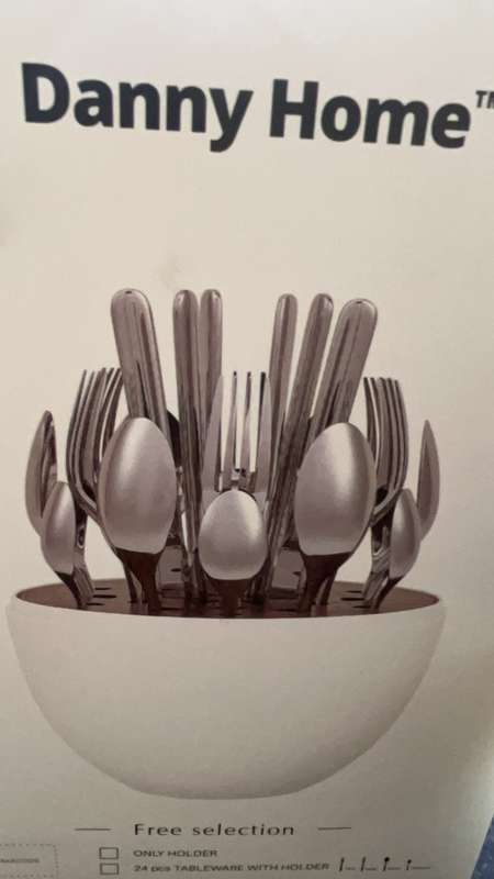 24 Pieces Stainless Steel Cutlery set with stand