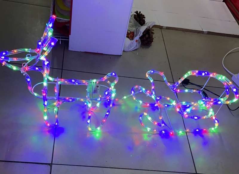Christmas reindeer with reindeer vehicle  light /white,warm white,mix colour