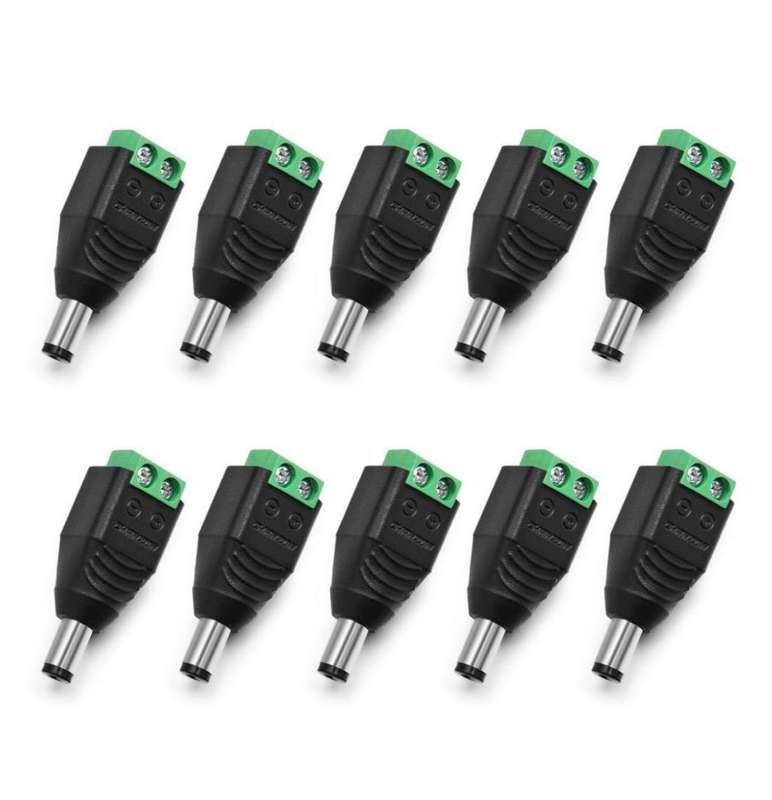 DW DC Plug 12V Power Connector For CCTV Camera Pack of 10