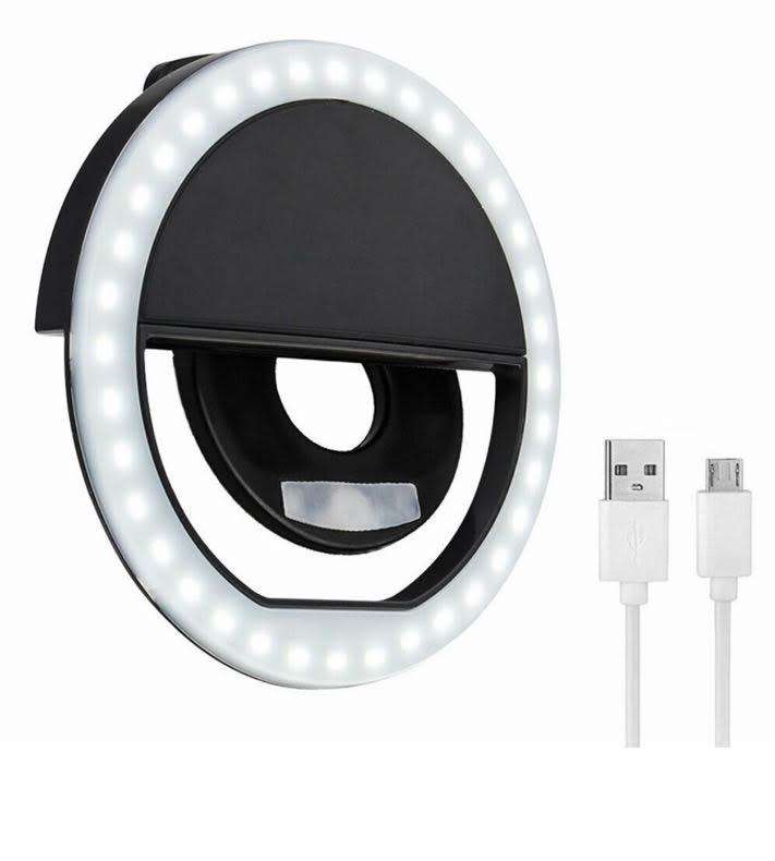 Rechargeable Clip-on Selfie Ring Light