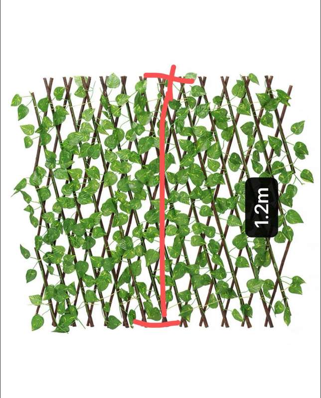 PH Garden - Fold Out Trellis With Artificial Variegated Leaves