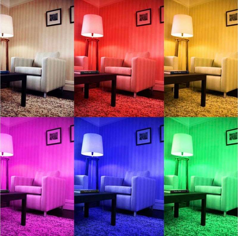 LED - White and Colour Changing RGB Light Bulb - Bayonet