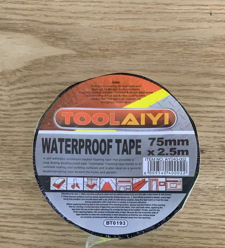 waterproof tape 75mm*2.5m -black