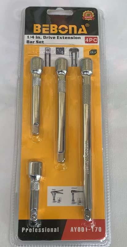 Bebona 4 pcs 1/4in Drive Extension bar set