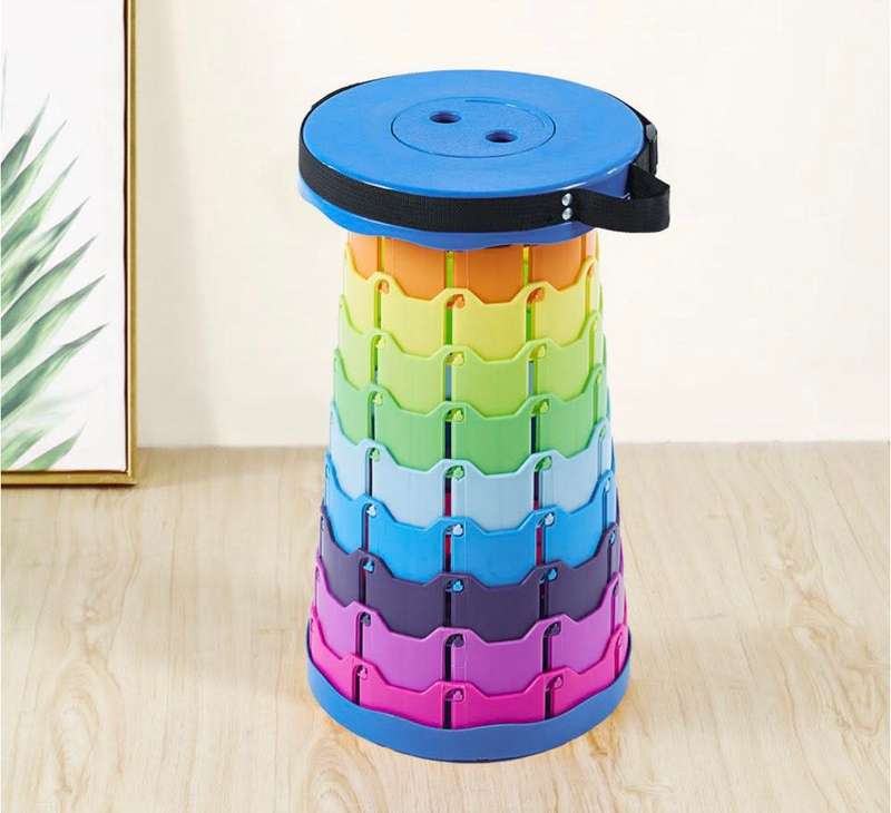 Portable Retractable Folding Stool Telescopic Outdoor Seat Foldable Chairs