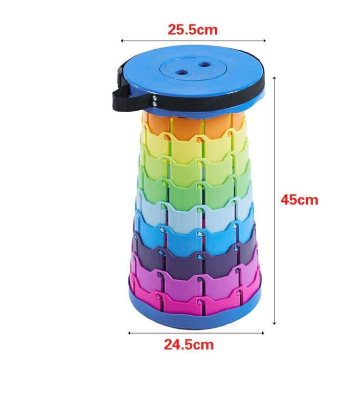 Portable Retractable Folding Stool Telescopic Outdoor Seat Foldable Chairs