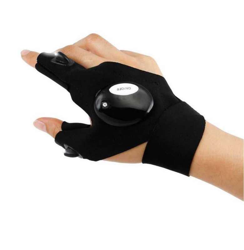 Finger Glove with LED Light Multi-Use LED Flashlight Gloves,