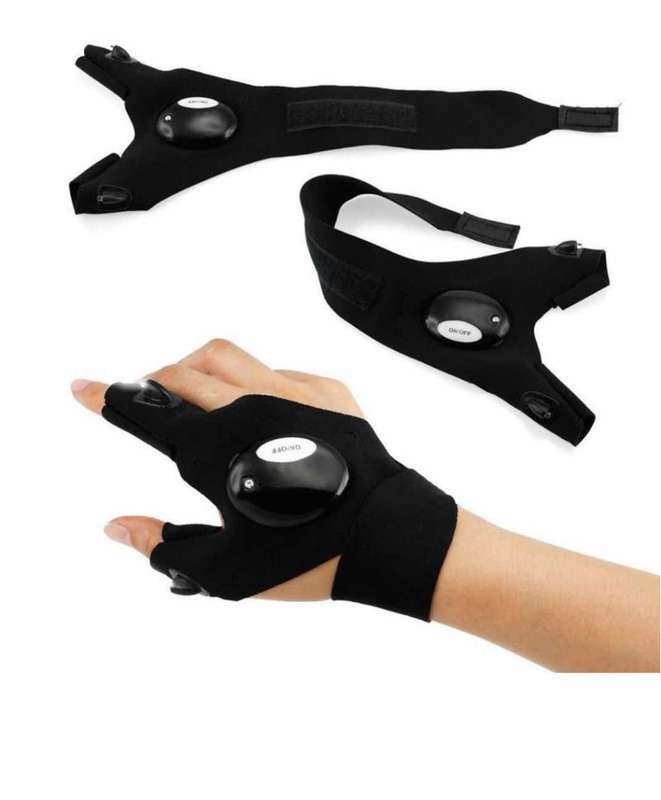 Finger Glove with LED Light Multi-Use LED Flashlight Gloves,