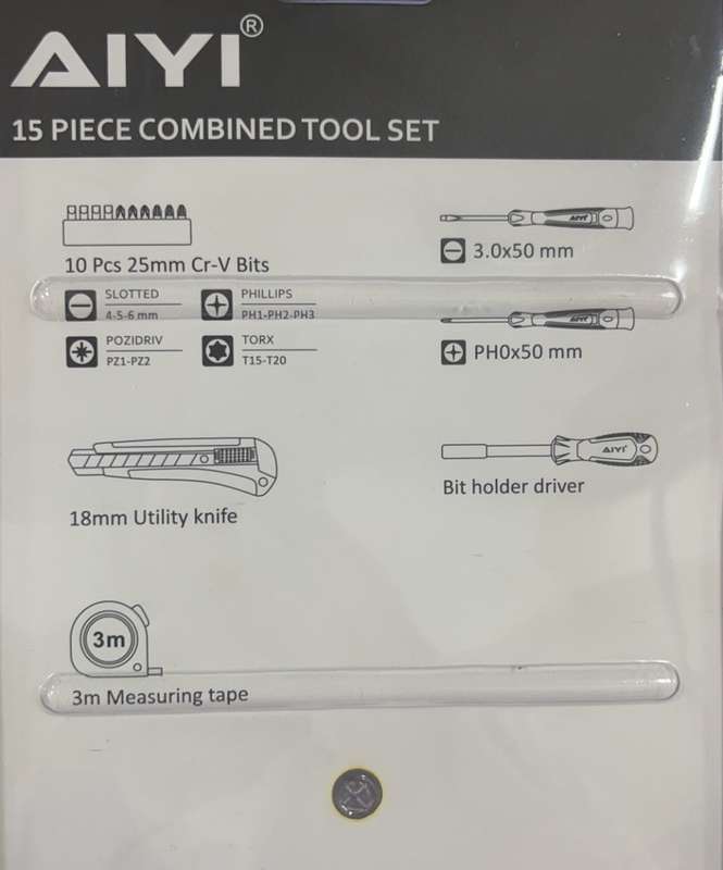 15 pcs combined tool set