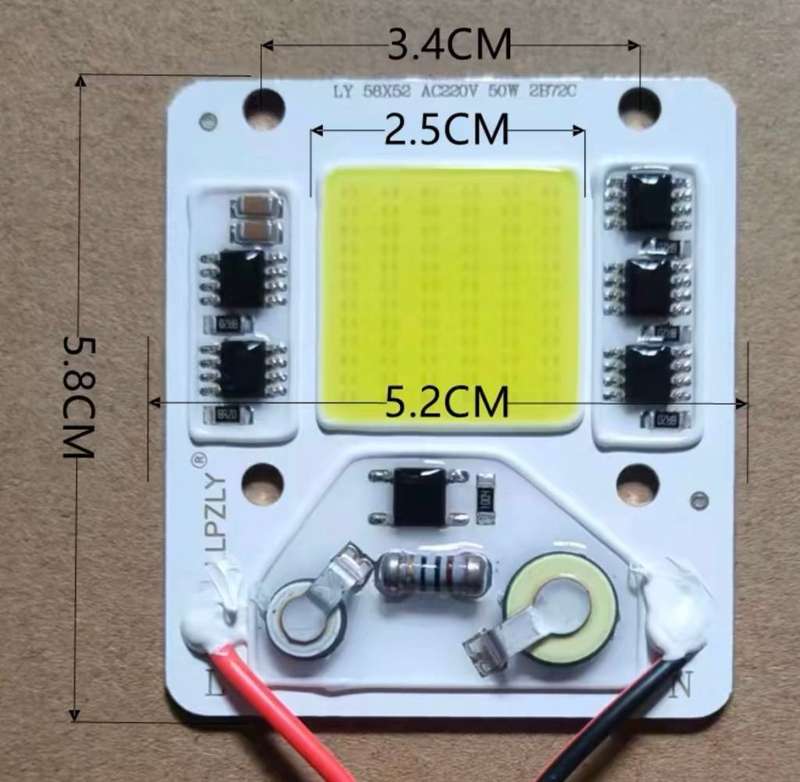 50 Watt Replacement LED Floodlight COB Chip | Flood Light Repair | Cool White 6000K