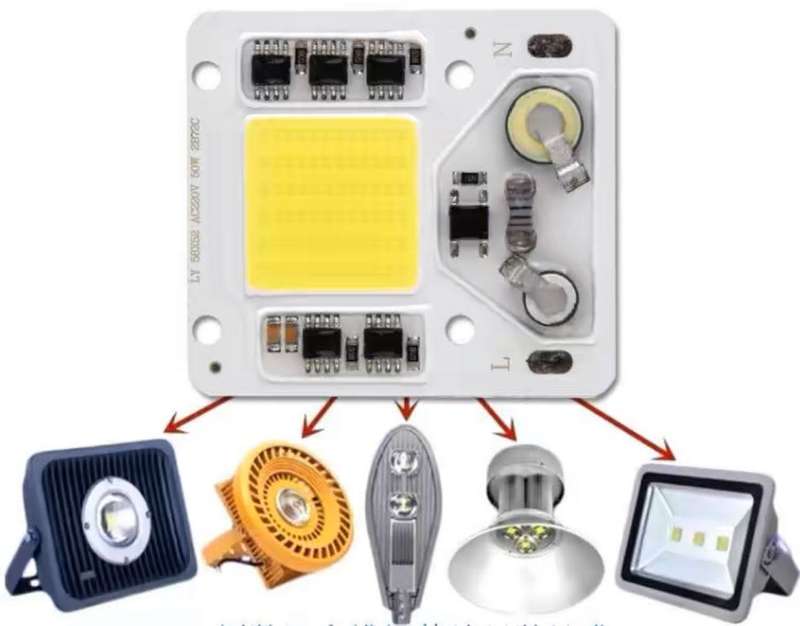 50 Watt Replacement LED Floodlight COB Chip | Flood Light Repair | Cool White 6000K
